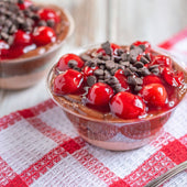 Mini Black Forest Cheesecake