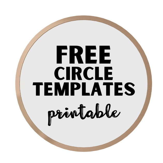 Circle Template: Free Printable Circle Templates For Your Next DIY