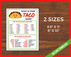What is your taco name sign