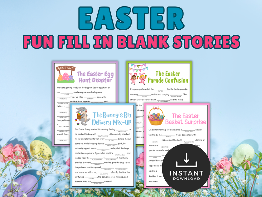 Easter Fill in the Blank Stories | LittleHaloJ