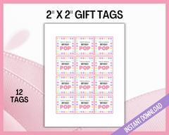 Printable Thanks for making my birthday pop gift tags