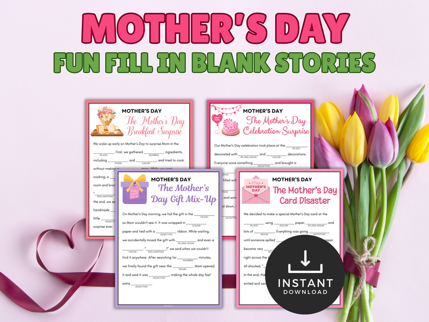 Mother's Day Fill in the Blank Stories | LittleHaloJ