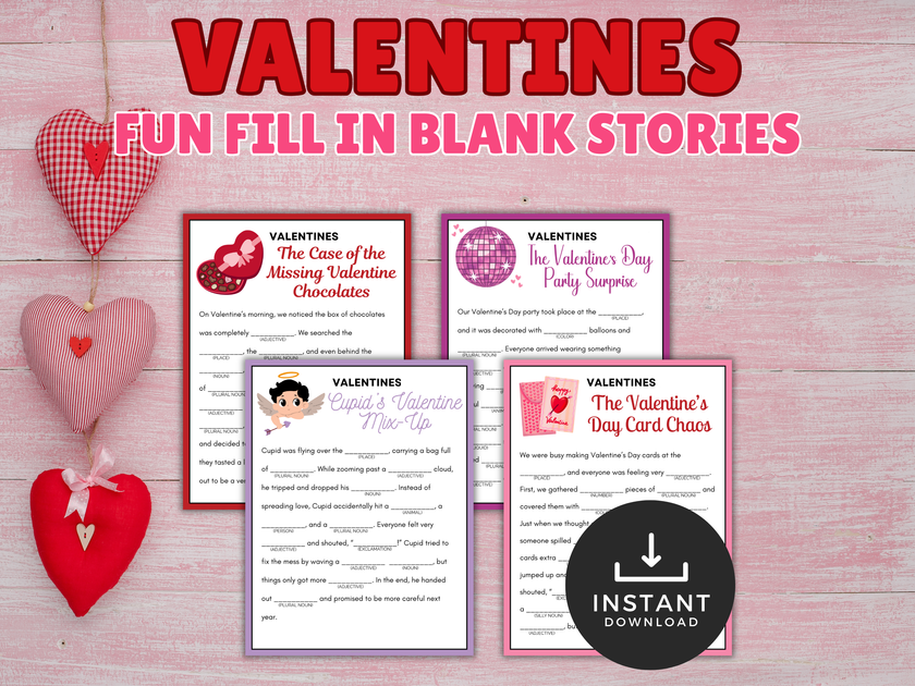 Valentine's Day Fill in the Blank Stories | LittleHaloJ