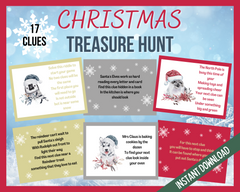 Cute Animals on a Christmas Treasure Hunt Printables