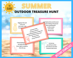 Summer Outdoor Scavenger Hunt Printable