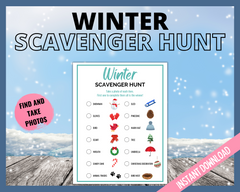 Winter Scavenger Hunt Printable Game