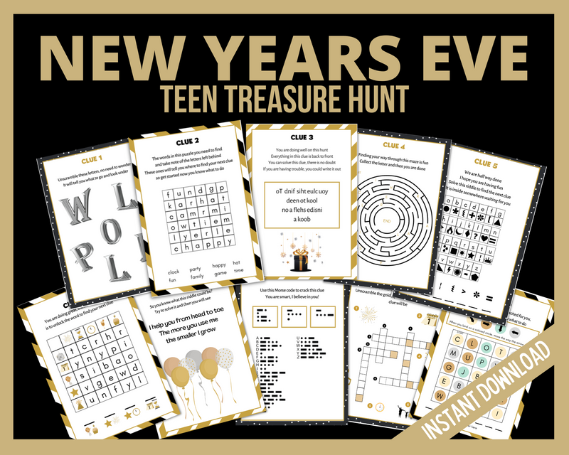 Teen New years eve treasure hunt