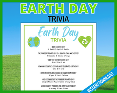 Earth Day Printable Trivia Game