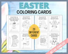 Kids Easter Coloring Cards