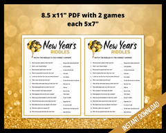 New Years Eve Printable Riddles