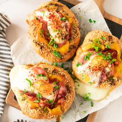 Easy Egg Prosciutto Bagel Recipe