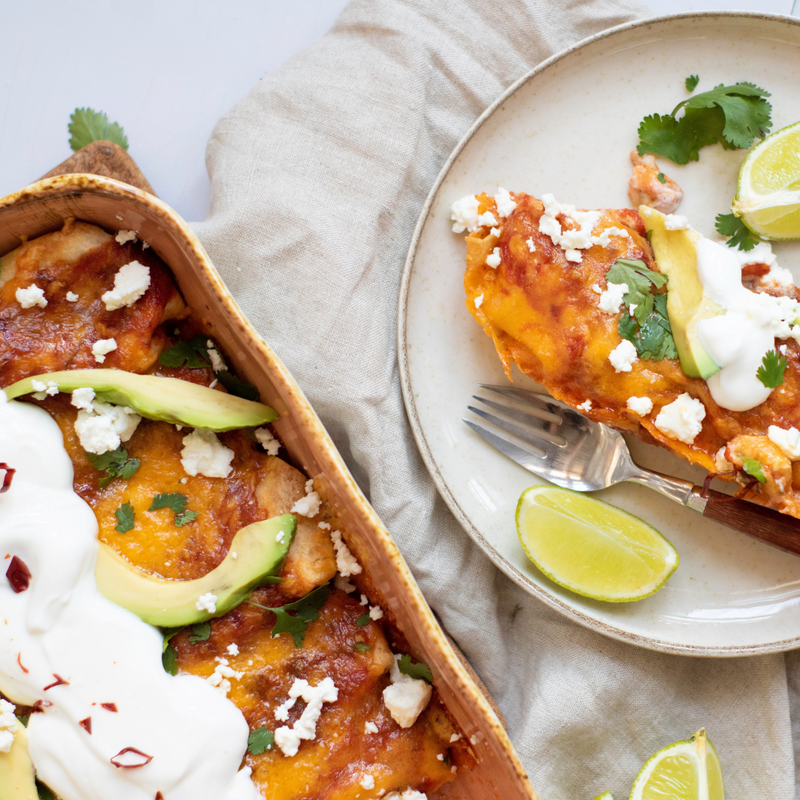 Black Bean and Rice Enchiladas