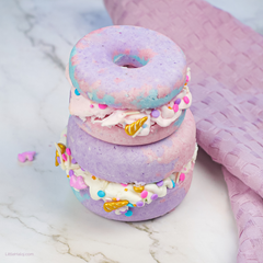 DIY Donut Bath Bombs with Unicorn Frosting