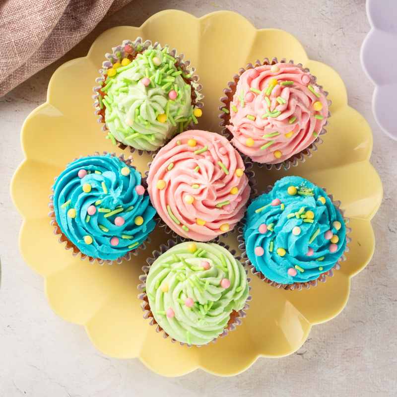 Spring Vanilla Cupcakes