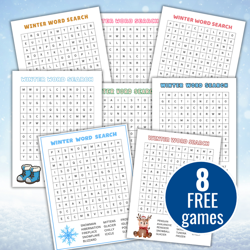 Printable Winter Word Search Games