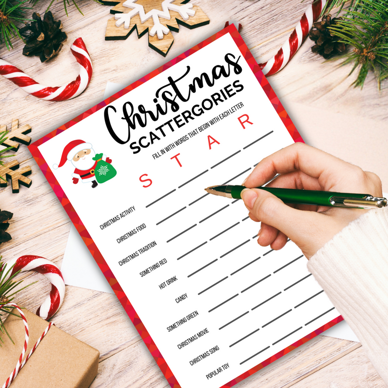 Christmas Scattergories Game