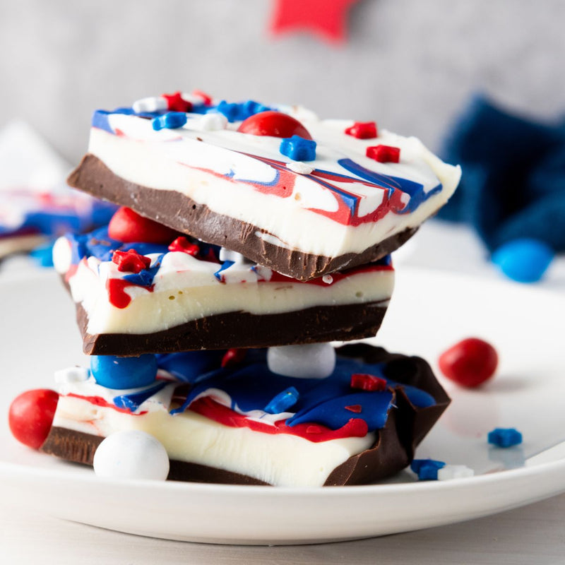 Red White and Blue Bark