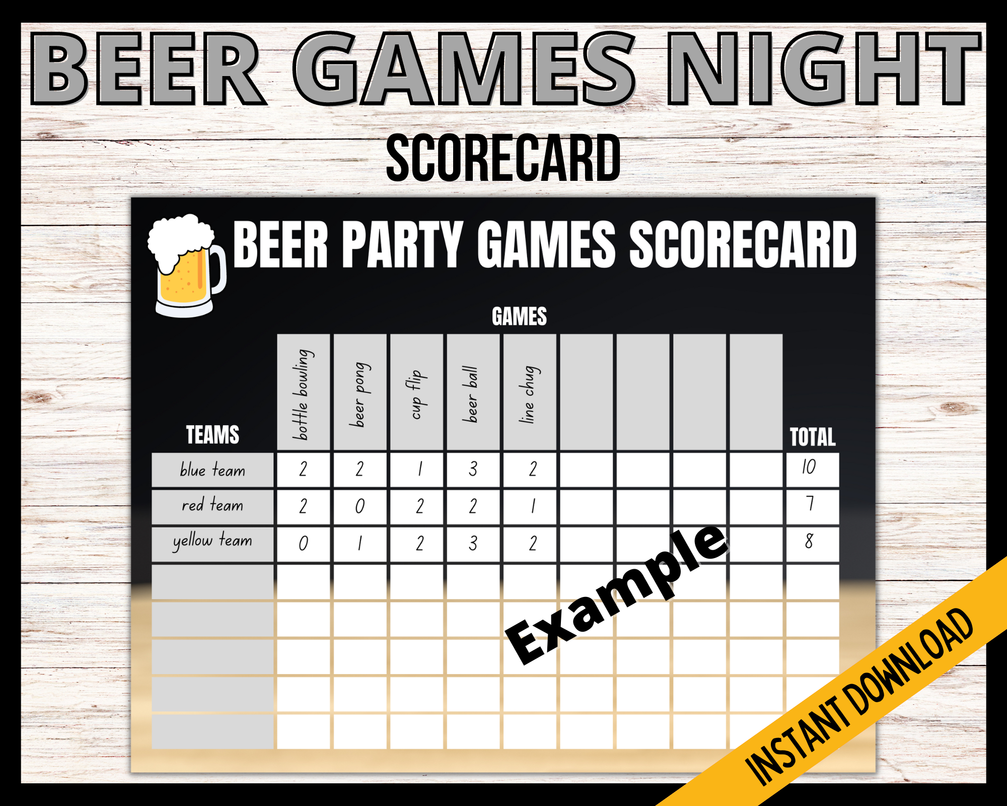 Beer Party Game Scorecard | LittleHaloJ beer-party-game-scorecard-littlehaloj