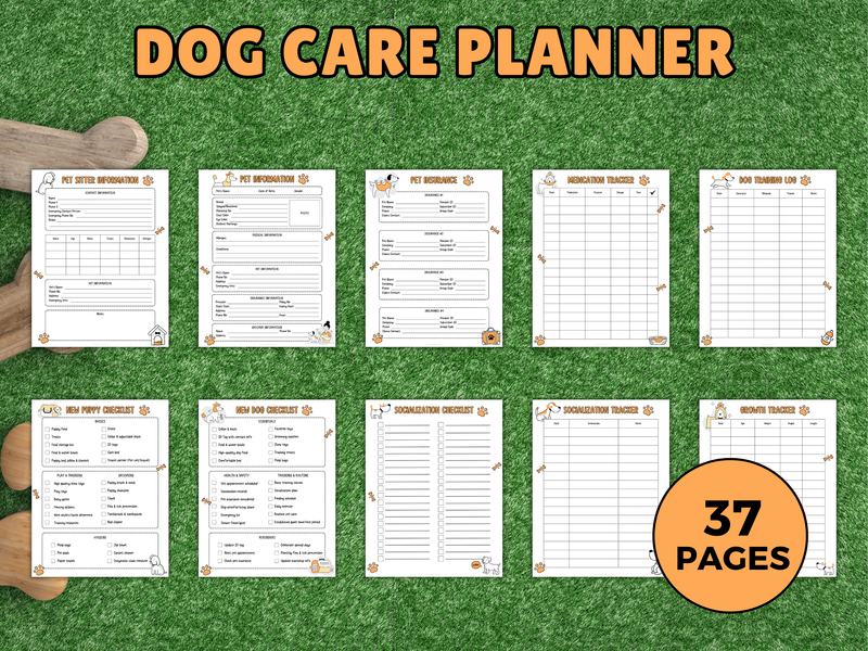Printable Dog Care Planner