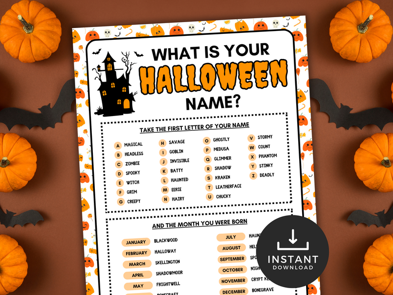 Halloween Name Game