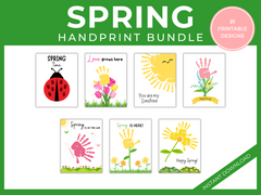 Spring Handprint Craft Bundle Printable