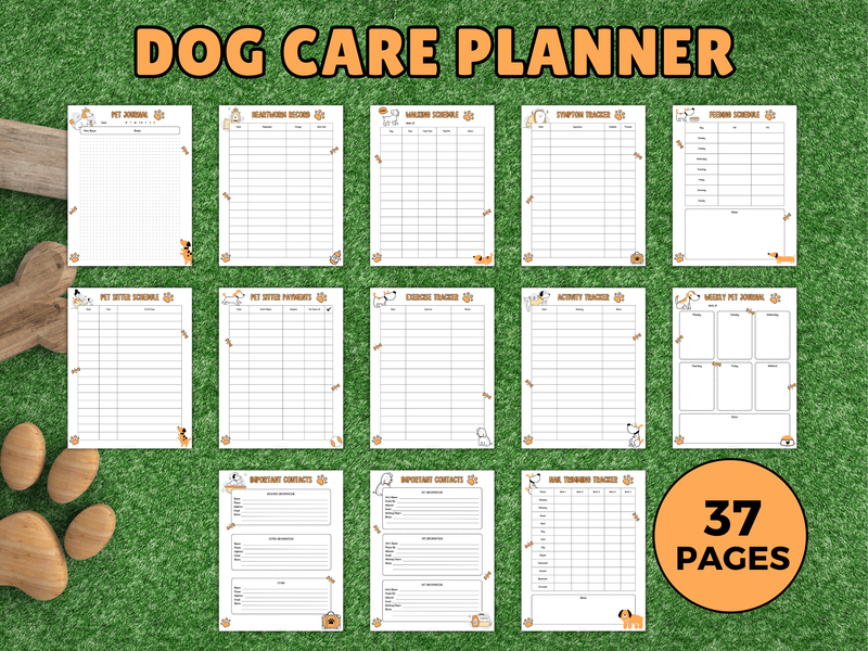 Printable Dog Care Planner