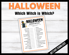 Halloween Which Witch Printable Game