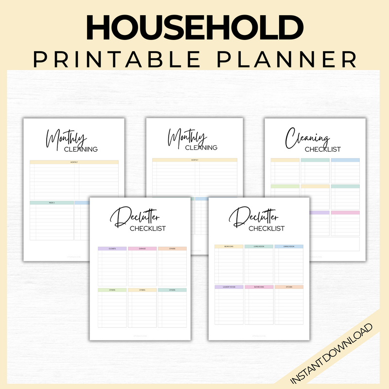 Printable House planner pages