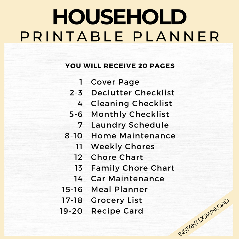 Home organizer planner