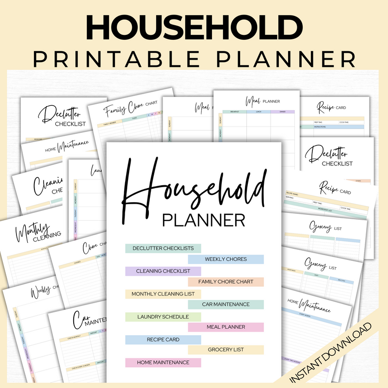 Printable Household Planner