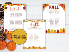 Fall This or That - Would You Rather Game