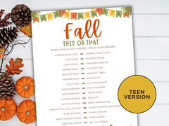 Fall This or That - Would You Rather Game