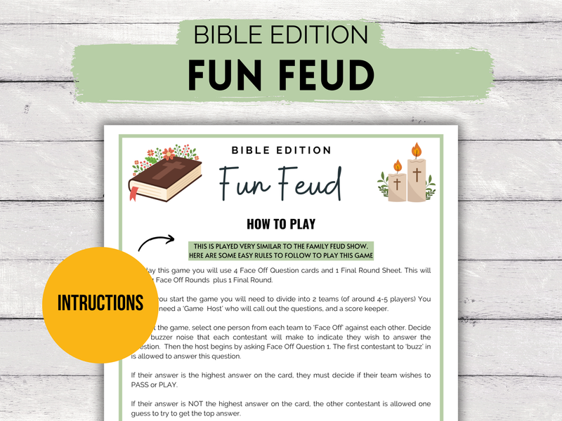 Bible Fun Feud Game
