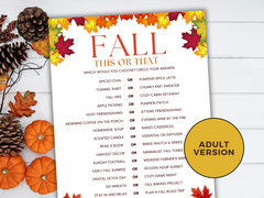Fall This or That - Would You Rather Game