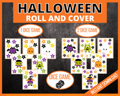 Halloween Roll and Cover Dice Games