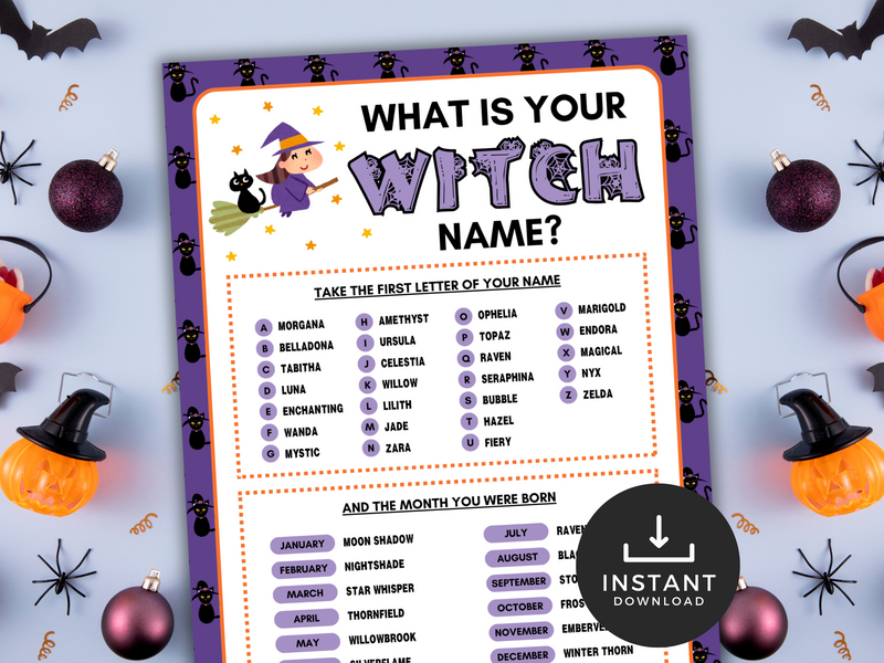 What is your Witch name game