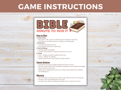 Bible Minute To Win It Game