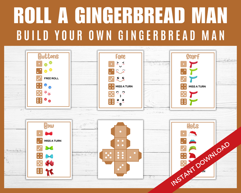 Roll a Gingerbread Man game