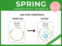 Spring Handprint Craft Bundle Printable