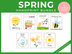 Spring Handprint Craft Bundle Printable