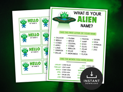 What's Your Alien Name Game