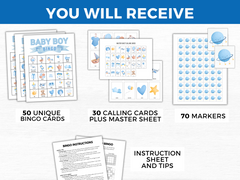 Printable Baby Boy Bingo Game