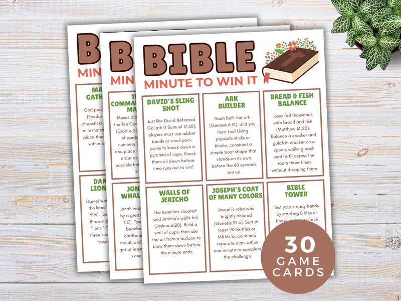 Bible Minute To Win It Game