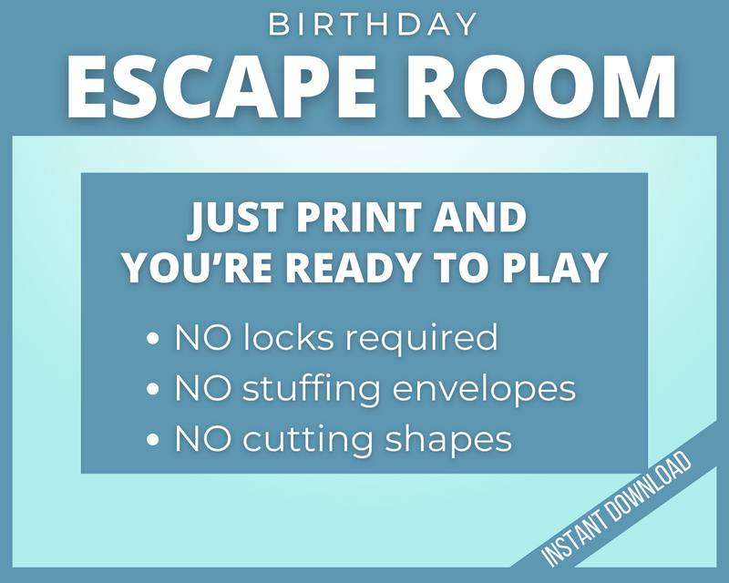 kids birthday printable escape room puzzles