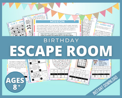 Printable kids birthday escape room