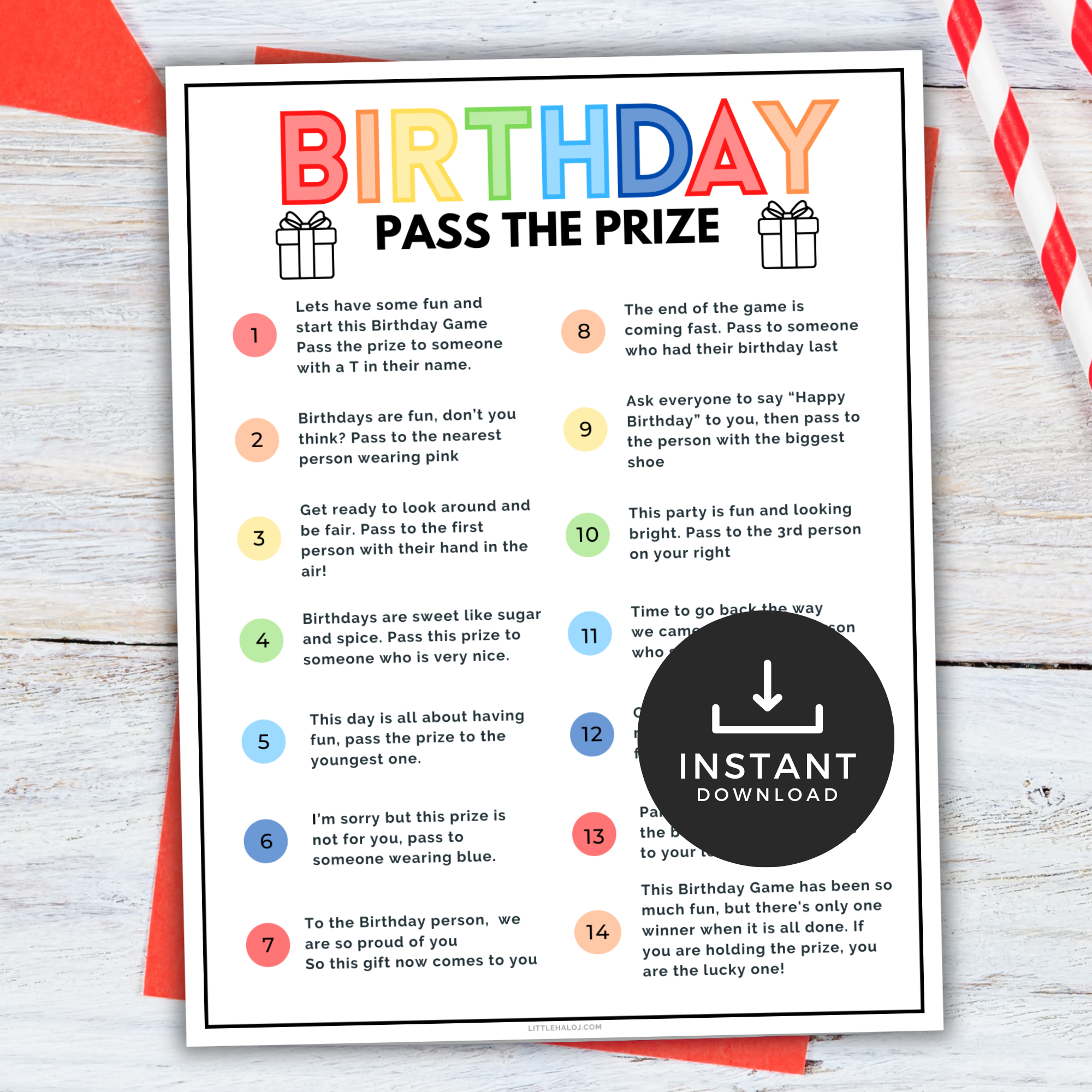 birthday-pass-the-prize-littlehaloj for Free Printable Pass The Prize Game Birthday Pass the Prize | LittleHaloJ for Free Printable Pass The Prize Game