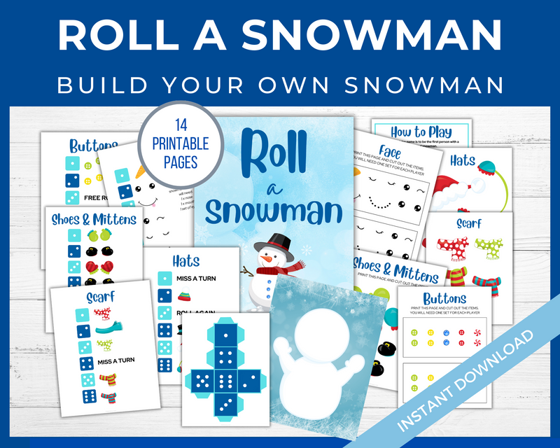 Build a snowman printable game