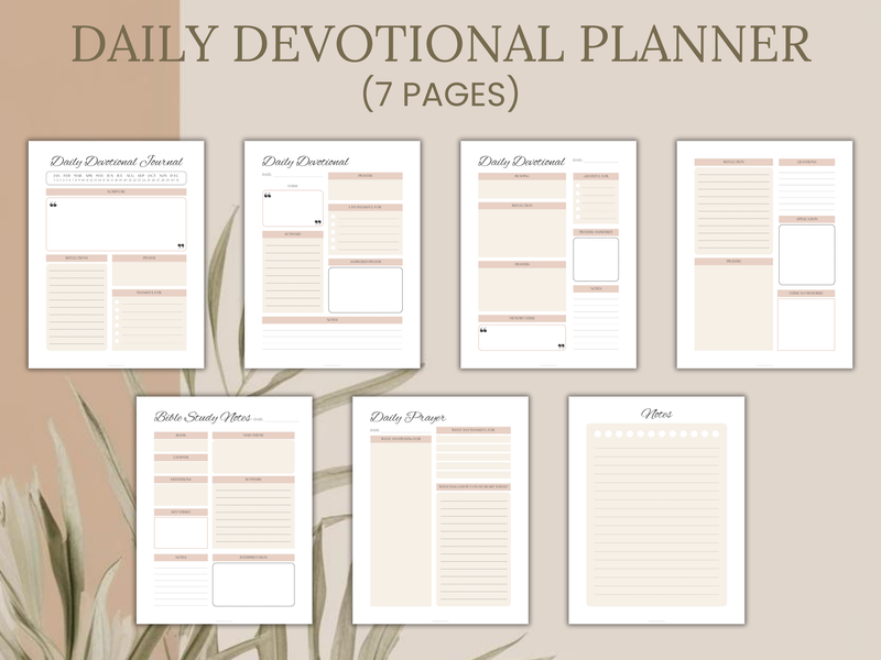 Daily Devotional Planner