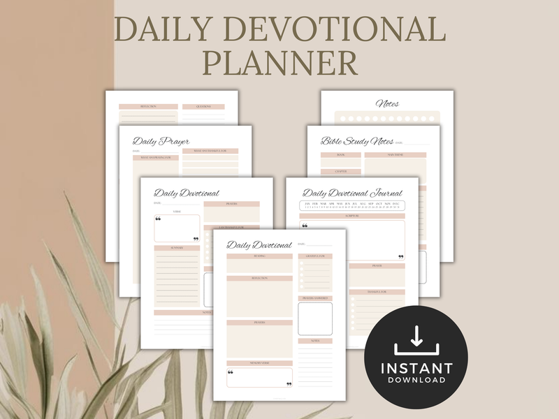 Daily Devotional Planner