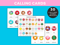 Donut Bingo Calling Cards Printable